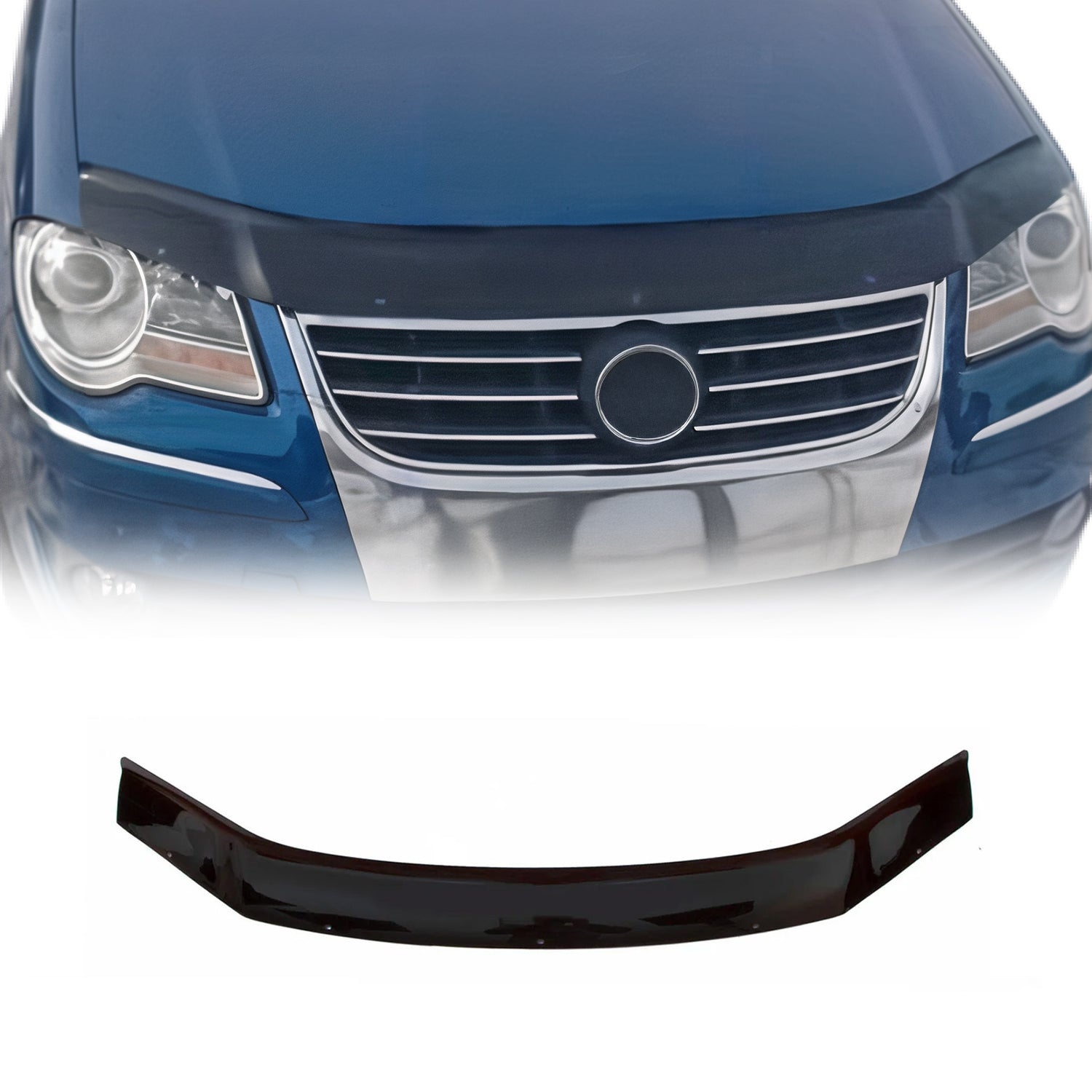 Deflector de Capó para VW Touran 2006-2010 Oscuro Brillante Acrílico