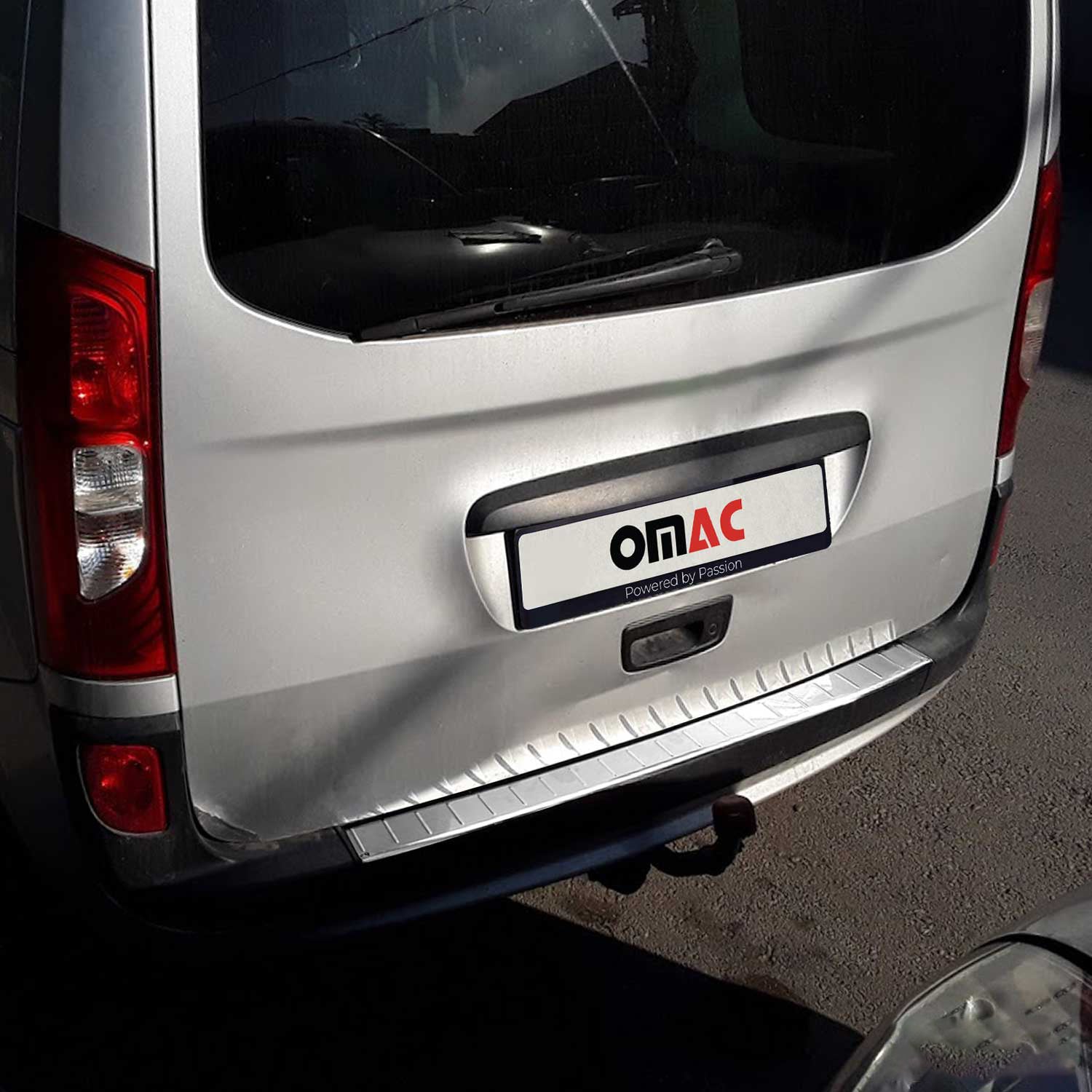 Protector de Parachoques Trasero para Renault Kangoo 2012-2021 Acero cepillado