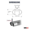 Menabo Barras de Techo Coche Baca para Audi A4 B8 Familiar 2007-2015 Gris Alu 2x