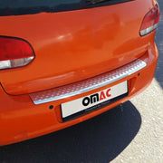 Protector de Parachoques Trasero para VW Golf 2008-2012 Plata Brillante Acero
