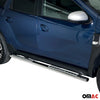 Par de Estribos Barras Laterales para Dacia Duster 2018-2020 Plata Acero 2x