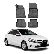 OMAC Alfombrillas De Coche para Mercedes A Class W176 2012-2018 Negro TPE 4Pza
