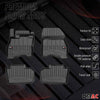 OMAC Premium Alfombrillas De Coche para Nissan Leaf 2017-2024 Negro TPE Goma 4x