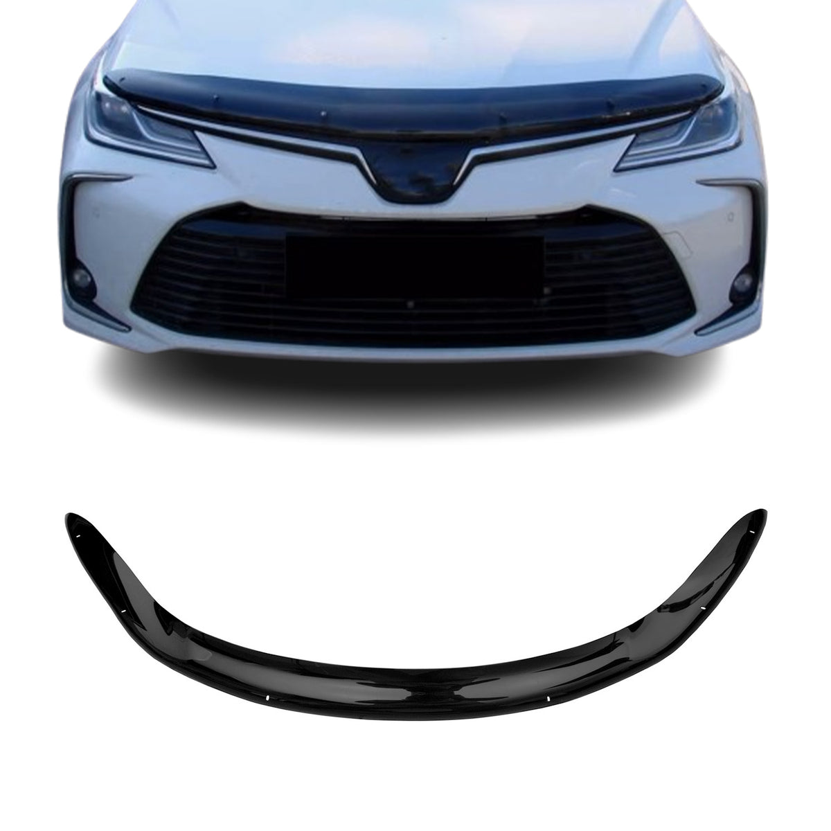 Deflector de Capó para Toyota Corolla 2018-2025 Oscuro Brillante Acrílico