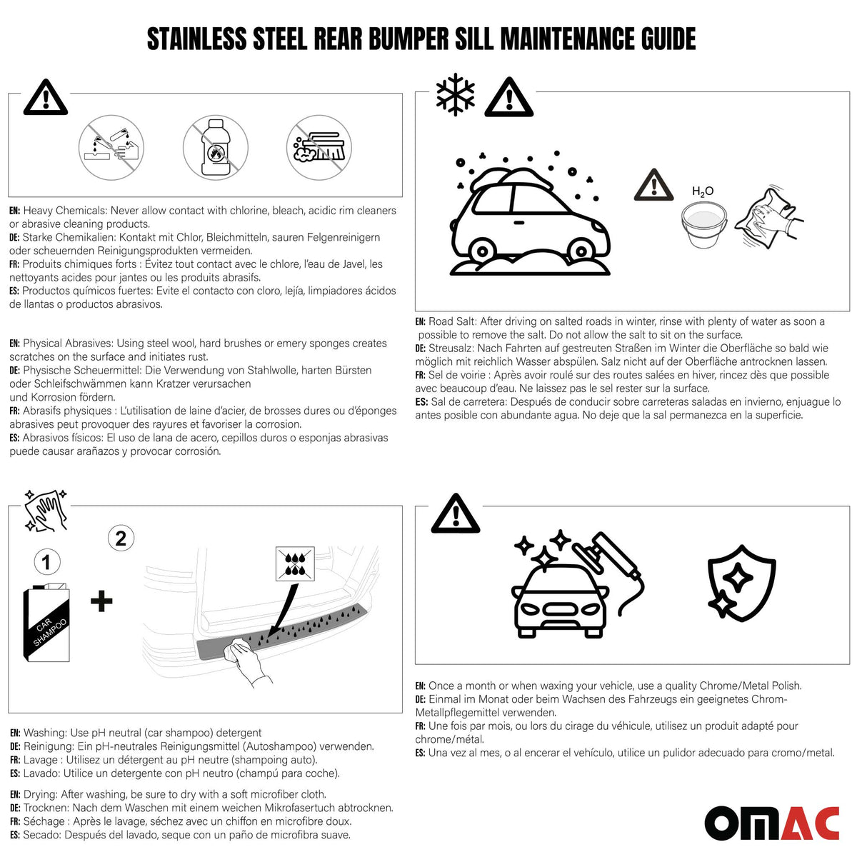 Protector Parachoques para Mitsubishi Outlander 2012-2015 Acero cepillado