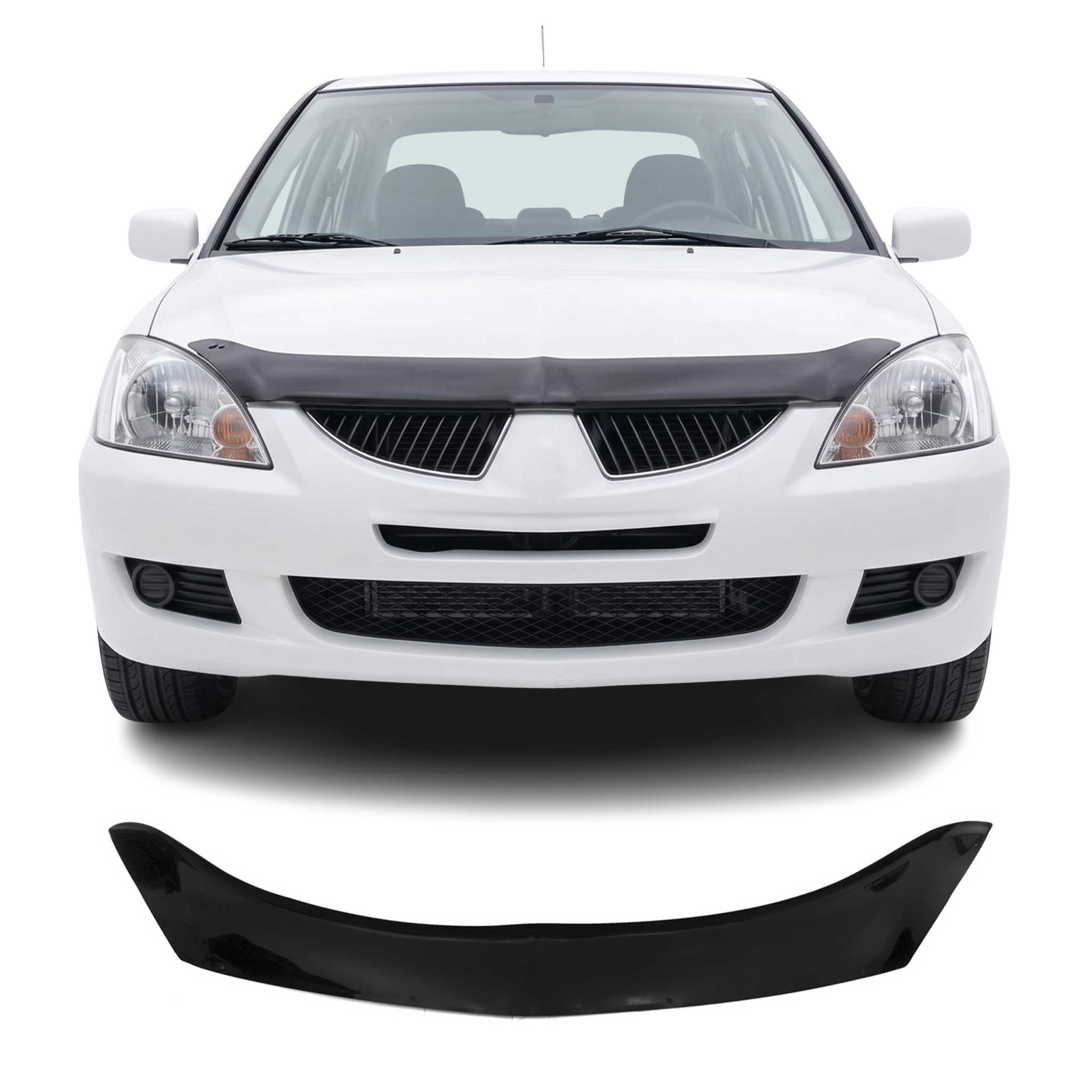 Deflector de Capó para Mitsubishi Lancer 2000-2010 Oscuro Brillante Acrílico
