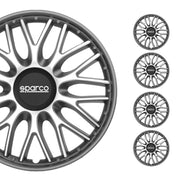Sparco Roma Tapacubos 16" pulgadas Universal Plata ABS Plástico