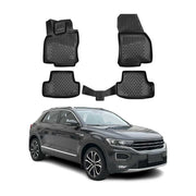 OMAC Alfombrillas De Coche para VW T-Roc 2017-2025 Negro Goma TPE 4Pza
