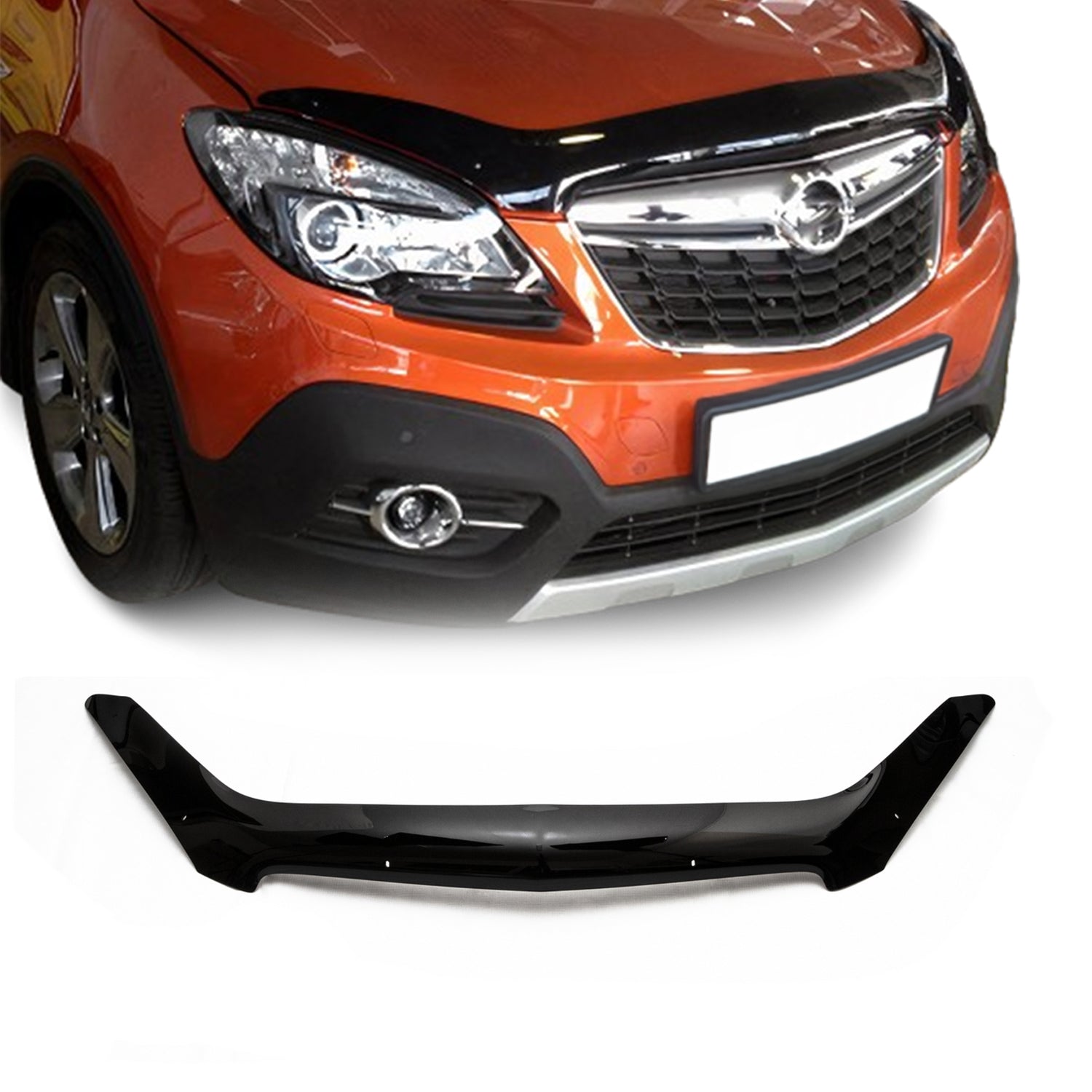 Deflector de Capó para Opel Mokka 2012-2019 Oscuro Brillante Acrílico