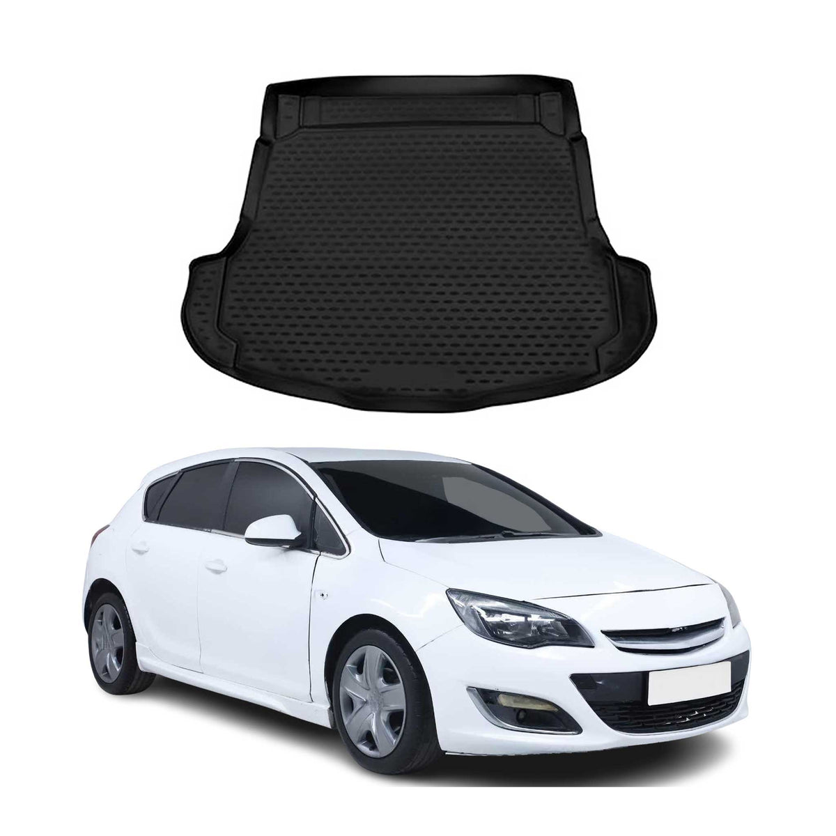 OMAC Bandeja Maletero Alfombrilla para Opel Astra J 2009-2015 Hatchback TPE