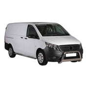 Bull Barra Frontal para Mercedes Vito 2015-2019 Plata Brillante Acero 1Pza