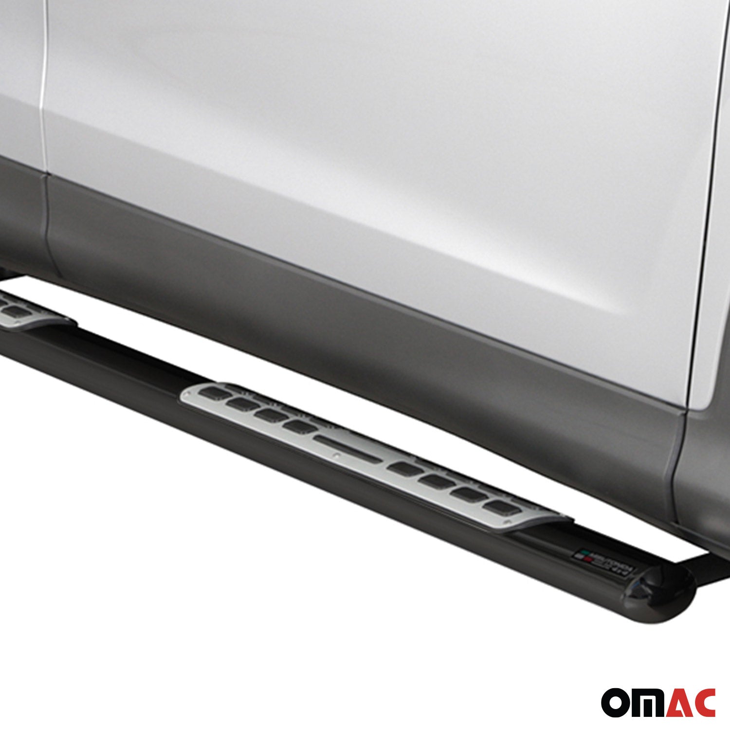 Par de Estribos Barras Laterales para Honda CR-V 2016-2018 Negro Brillante Acero